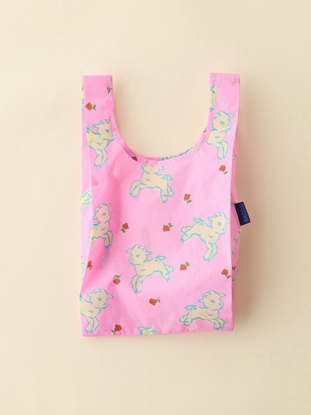 BAGGU Lambs Patterned Baby Baggu Reusable
Tote Bag NWT 🐑🌺🐑